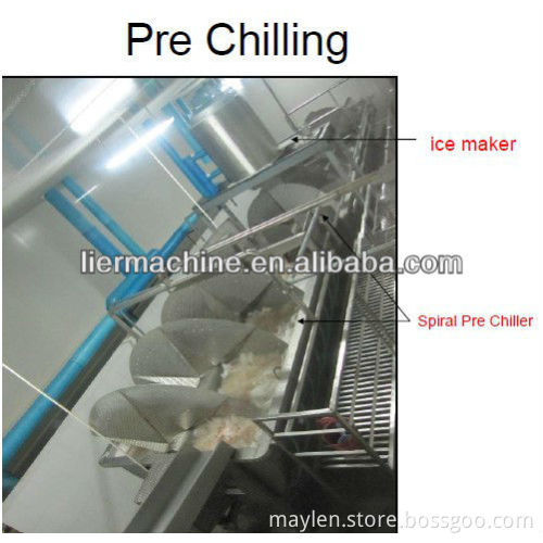 Chicken slaughter pre cooling system flake ice machine